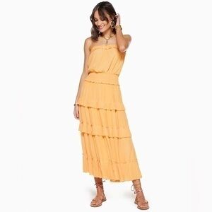 Ramy Brook Strapless Flowy Maxi Dress Small NWT